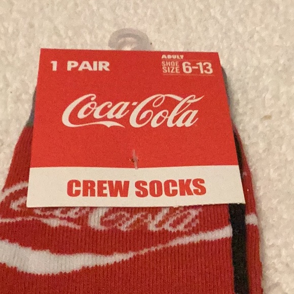 Coca Cola Casual Socks Red and Black Crew - Picture 8 of 8
